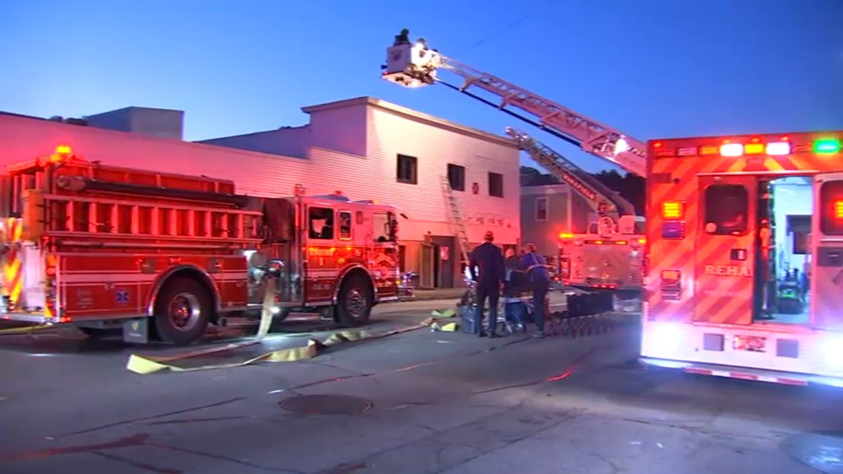 Wakefield MA fire on Main Street today NBC Boston