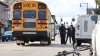 Bicyclist critically injured after crashing into school bus on Dorchester Avenue