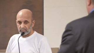 Angel Alvarez in Suffolk Superior Court to face charges in the May stabbing death of his estranged girlfriend in Chelsea on Tuesday, Sept. 26, 2023.