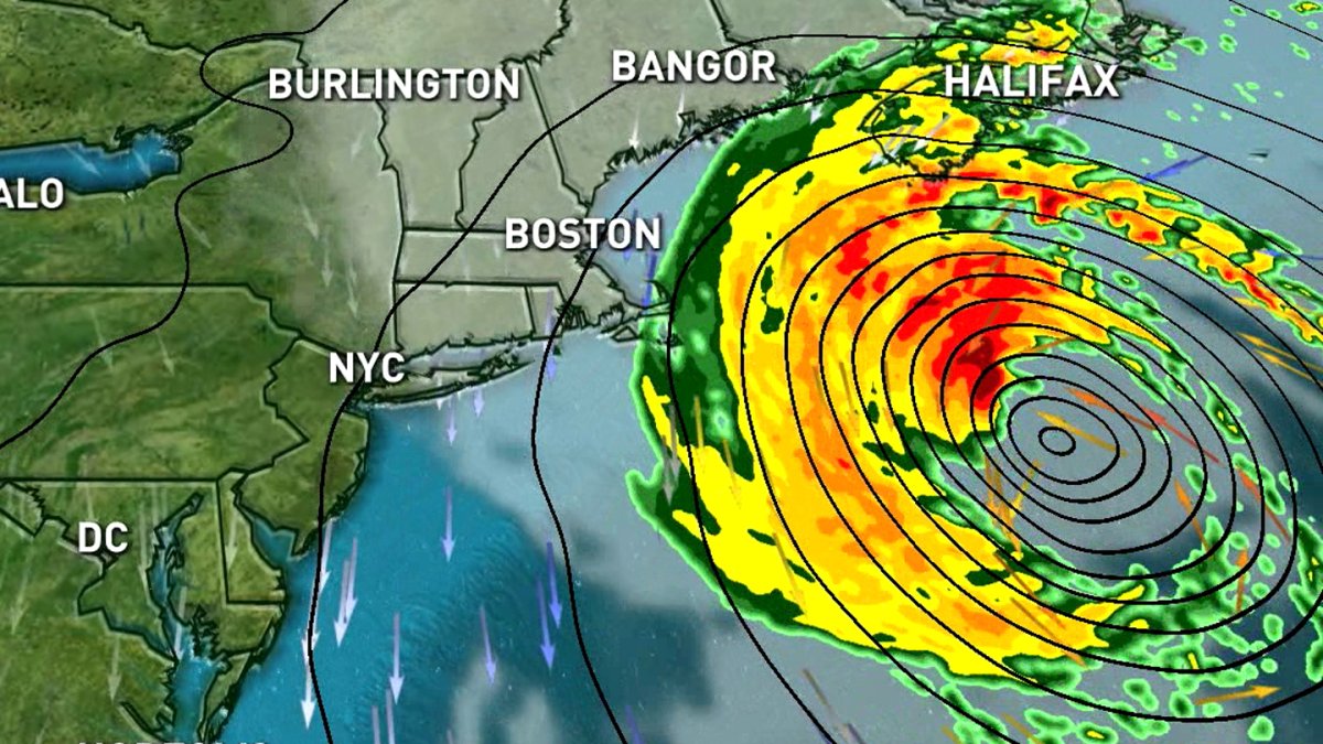 地图：飓风李将如何影响马萨诸塞州的周五和周六