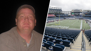 Dale Mooney, pictured above, died after an incident during a Patriots game at Gillette Stadium on Sept. 17, 2023.