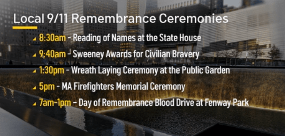 Boston MA 9/11 events today – NBC Boston