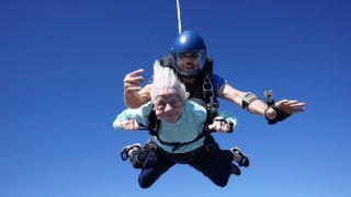 Dorothy Hoffner skydived on October 1, 2023 at age 104.