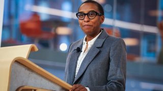 This Dec. 15, 2022, file photo shows Claudine Gay speak after being named Harvard University's president.