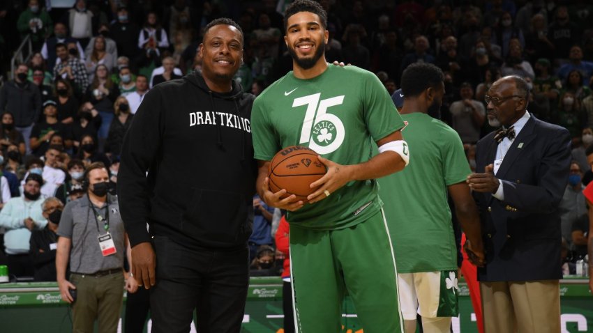 Paul Pierce CRASHES Celtics Practice to Watch Jayson Tatum Workout