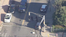 Police at the scene of a shooting in Holyoke, Massachusetts, on Wednesday, Oct. 4, 2023.