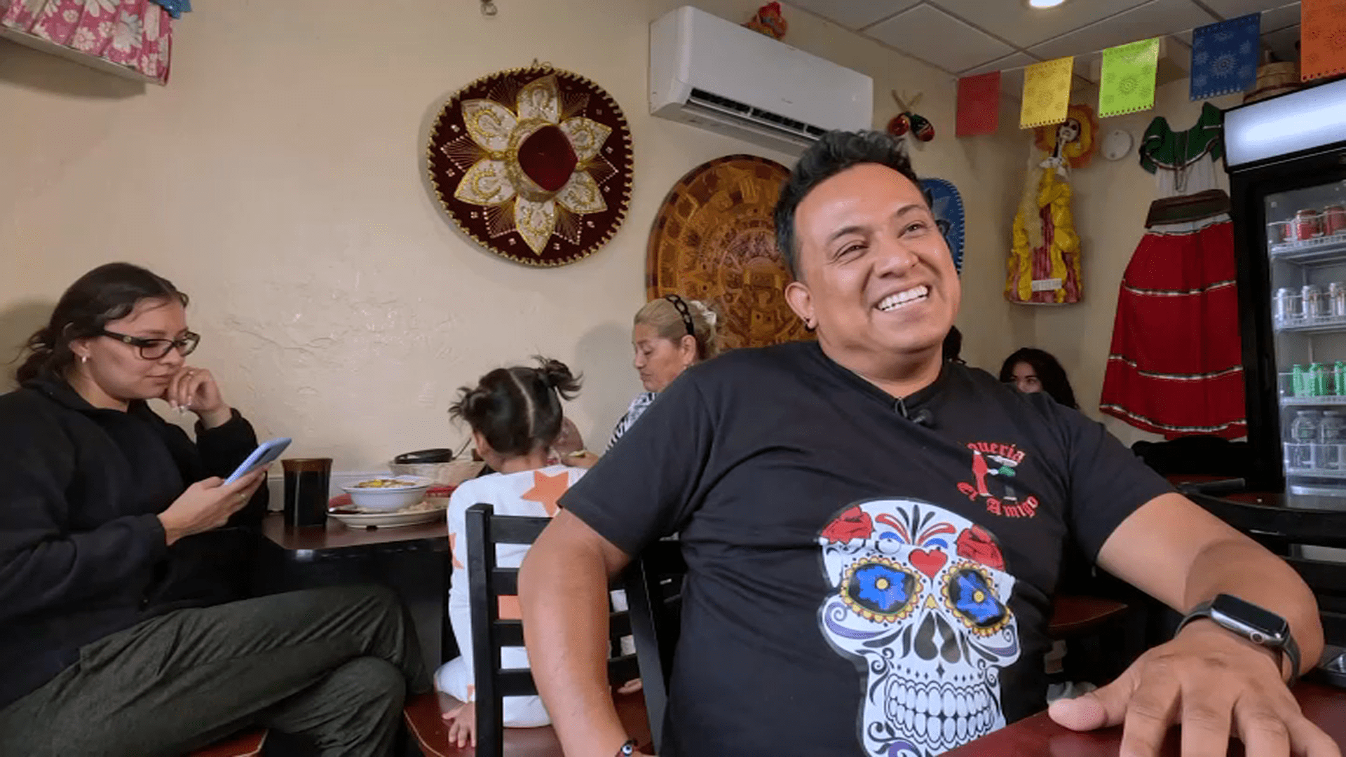 Omar Timoteo inside Waltham's Taqueria El Amigo