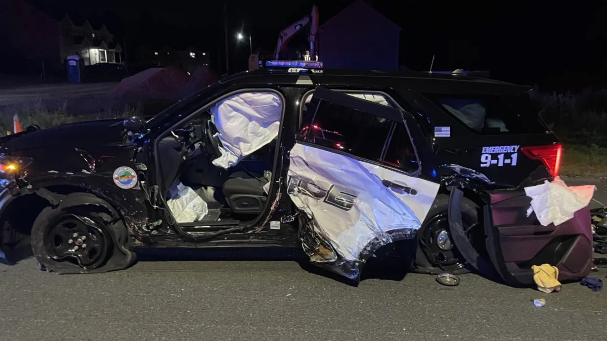 Dighton police cruiser damaged, woman arrested in Taunton crash NBC