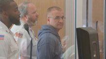 Aidan Kearney, the outspoken blogger known as "Turtleboy," in Stoughton District Court on Wednesday, Oct. 11, 2023.