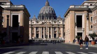 A view of St. Peter’s Basilica at the Vatican, March 11, 2020.