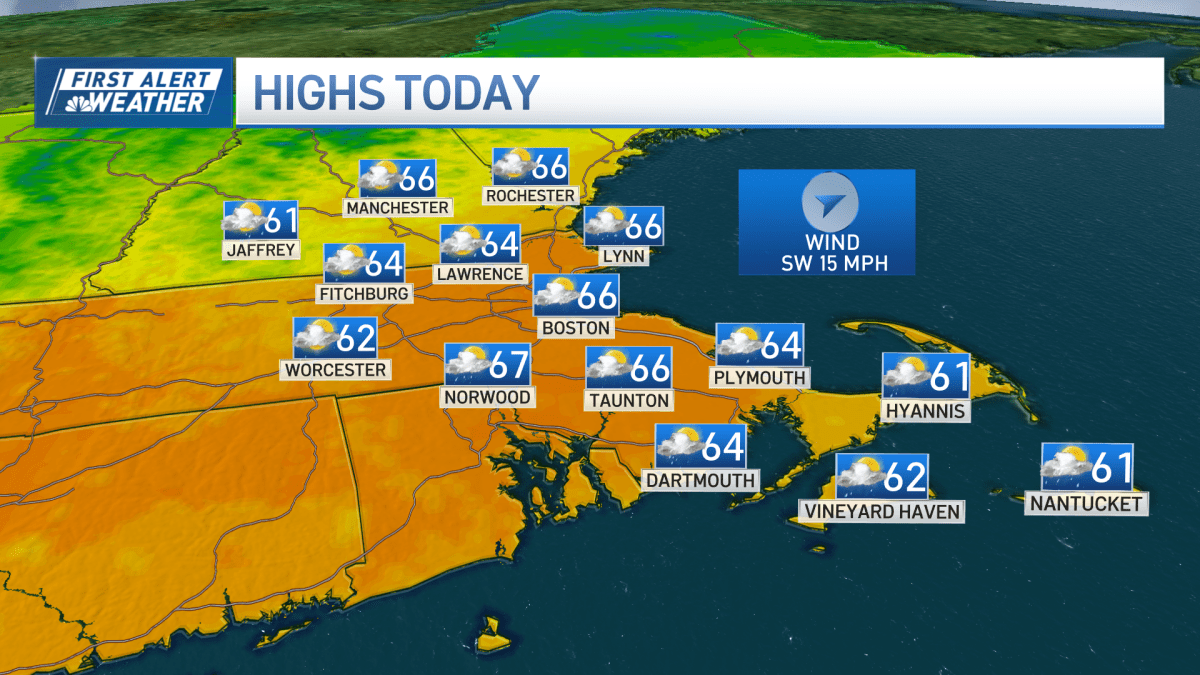 周二波士顿天气：温和气温周二，周三寒流袭来- NBC波士顿