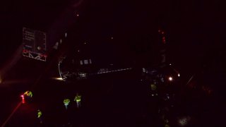 A truck at the scene of a deadly crash on I-90 in Grafton, Massachusetts, on Wednesday, Nov. 15, 2023.