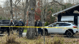 State and local police are investigating an apparent murder-suicide at a home in Rehoboth, Massachusetts, on Saturday, Nov. 18, 2023.