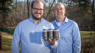 Snapchill’s Kyle Bosshardt, the senior sales and operations manager, and founder Dave Dussault.