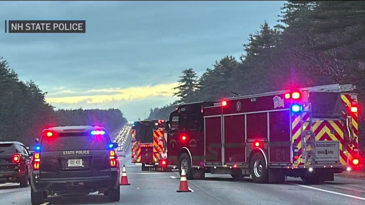 Fiery crash temporarily shuts down I93 in Bow, NH NBC Boston