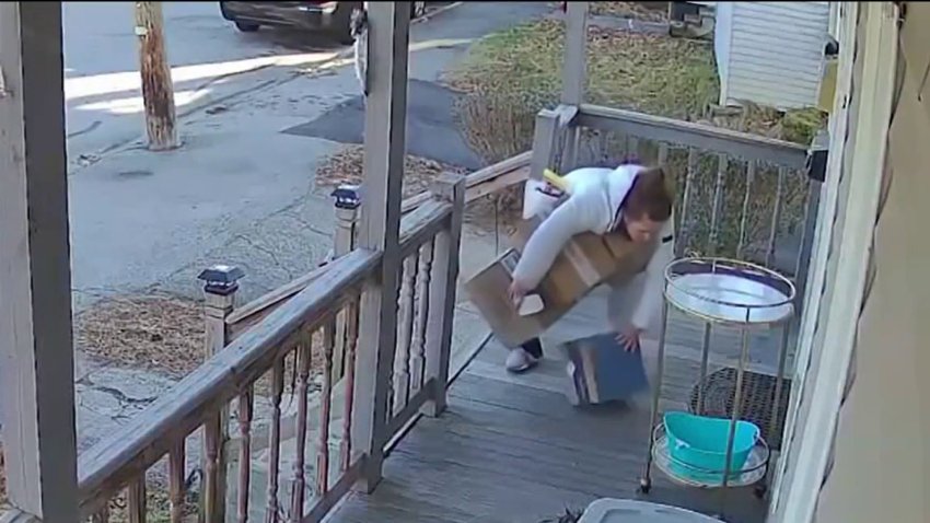 Police looking for woman seen on video stealing packages in Webster