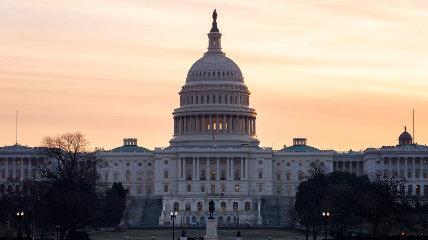 Sunrise, United States Capitol Building, Washington DC, America