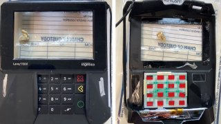 Examples of card skimmers shared by Concord, New Hampshire, police in November as they investigated cases at local Market Basket and Target stores.