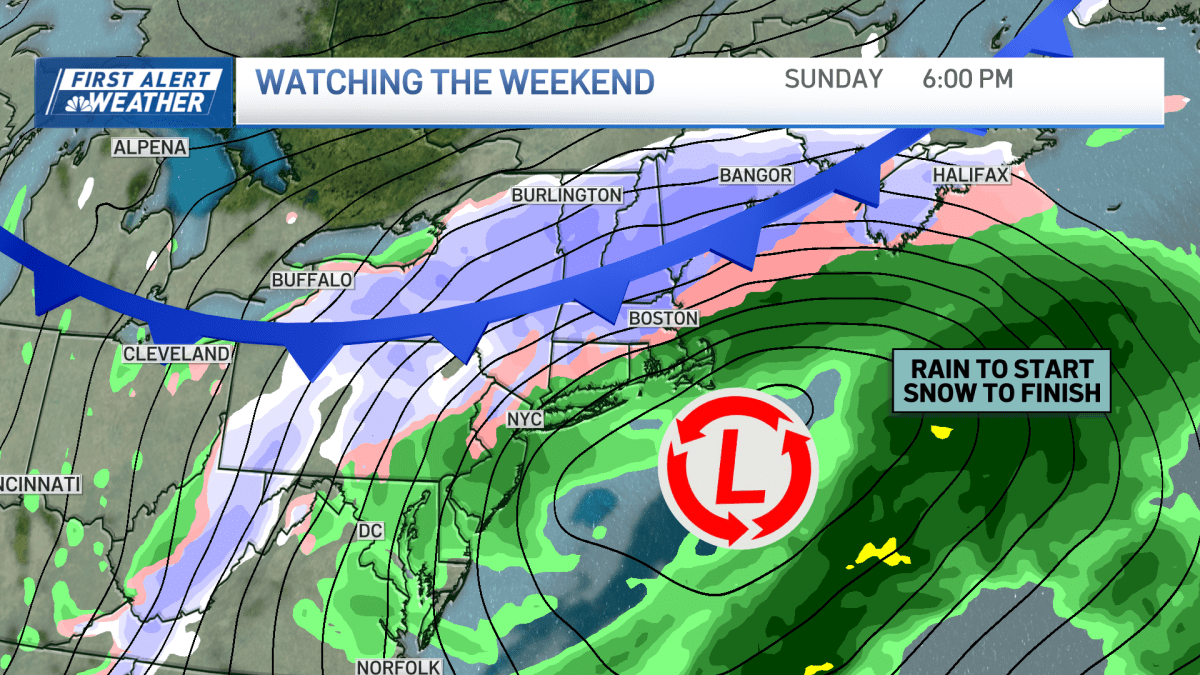 Boston, MA weather milder air and rain Wed., weekend storm to bring