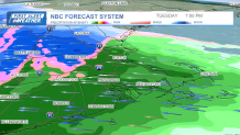 A map showing rain and snow from a storm hitting Greater Boston on Tuesday, Jan. 9, 2024, into Wednesday.