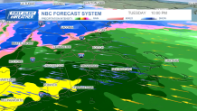 A map showing rain and snow from a storm hitting Greater Boston on Tuesday, Jan. 9, 2024, into Wednesday.