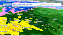 A map showing rain and snow from a storm hitting Greater Boston on Tuesday, Jan. 9, 2024, into Wednesday.