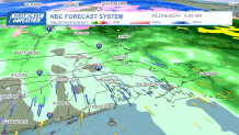 A map showing rain and snow from a storm hitting Greater Boston on Tuesday, Jan. 9, 2024, into Wednesday.