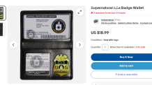 A screenshot of a fake CIA badge available for sale on eBay.