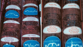 Recalled Blue Ridge Beef kitten and puppy food.