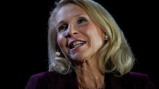 Shari Redstone, president of National Amusements, speaks at the WSJ Tech Live conference in Laguna Beach, California, on Oct. 21, 2019.