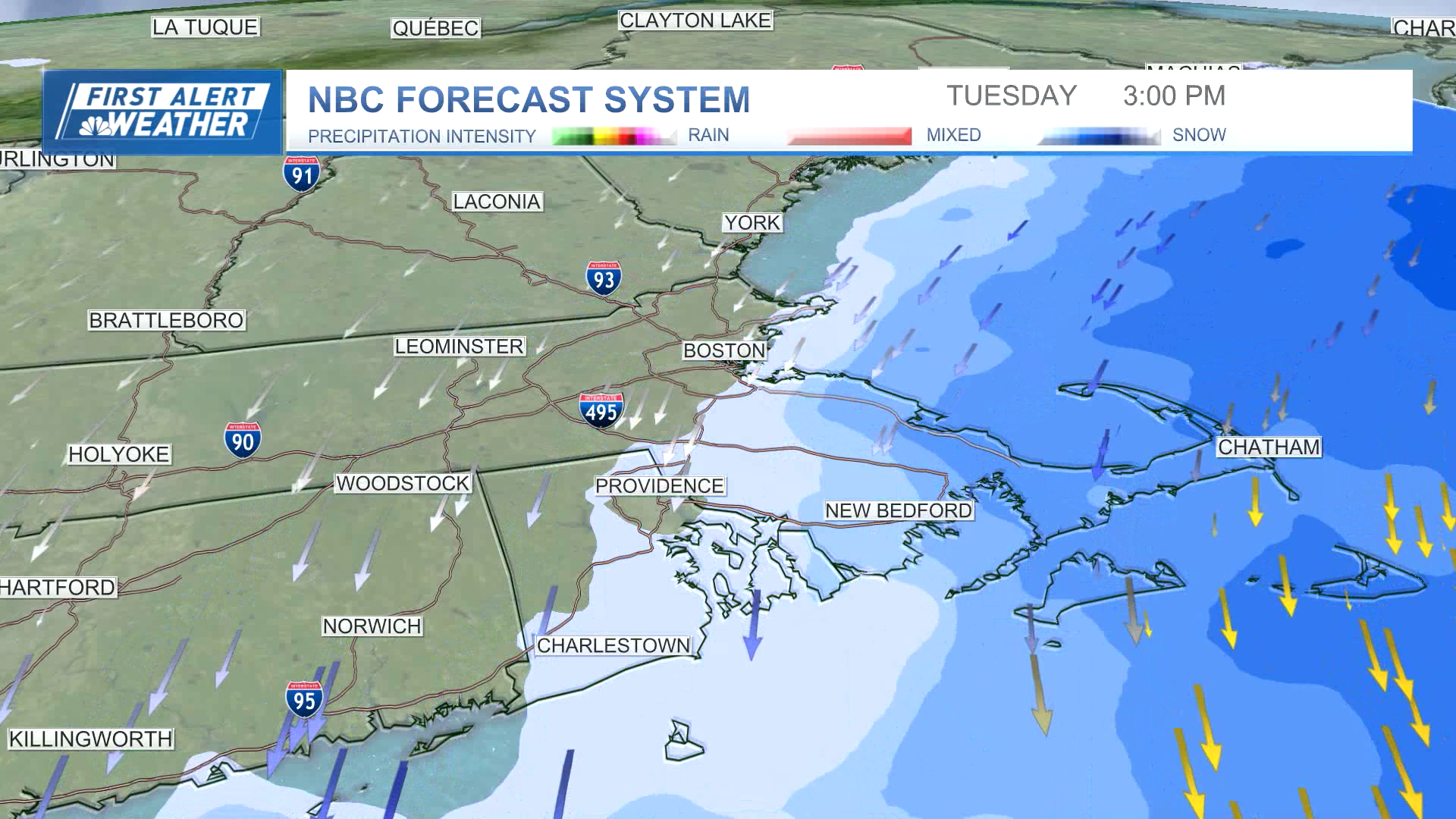 Snow maps Mass. Hourbyhour nor’easter tracking NBC Boston