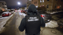 This is an image of a Worcester Police Department Gang Unit officer.