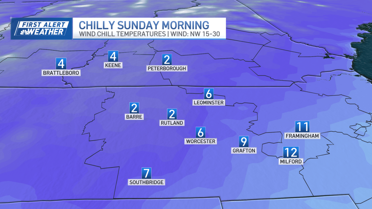 Cold temperatures in New England after winter storm rolls through – NBC ...