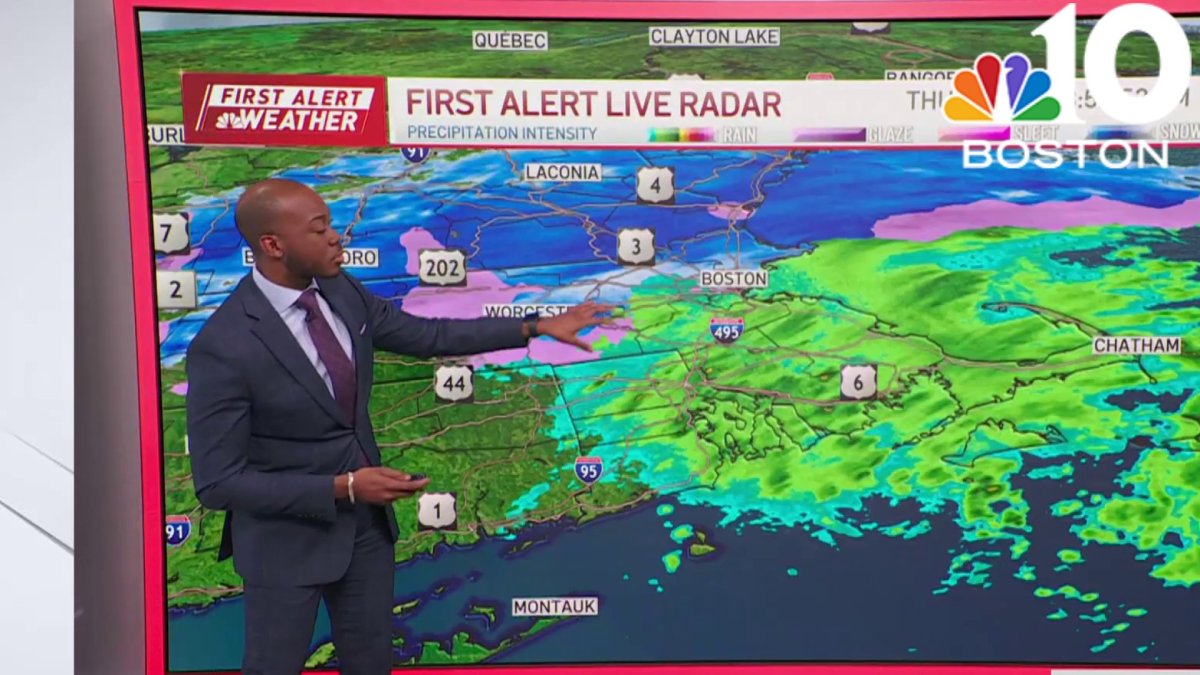 Nor’easter brings wintry mix to Boston Thursday morning – NBC Boston