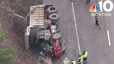 Truck rolls over in Weymouth