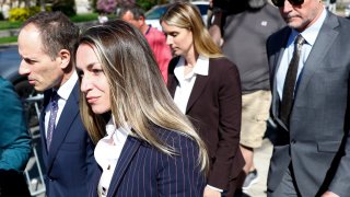 Karen Read leaves Norfolk Superior Court on Monday, April 22, 2024.