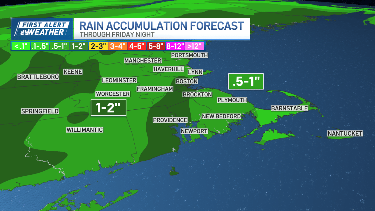 Storm in Boston Friday to bring heavy rain, strong winds – NBC Boston