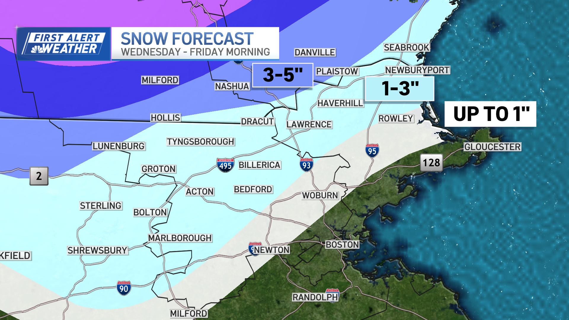 Noreaster in Massachusetts How much will it snow on Thursday? NBC Boston