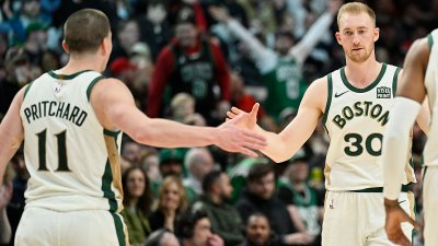 Celtics teammates Payton Pritchard and Sam Hauser