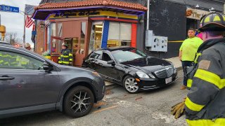 car crashed into a restaurant