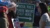 Climate change protesters block Moakley Bridge in South Boston