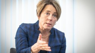 Massachusetts Governor Maura Healey meets with the Boston Business Journal Editorial Department.