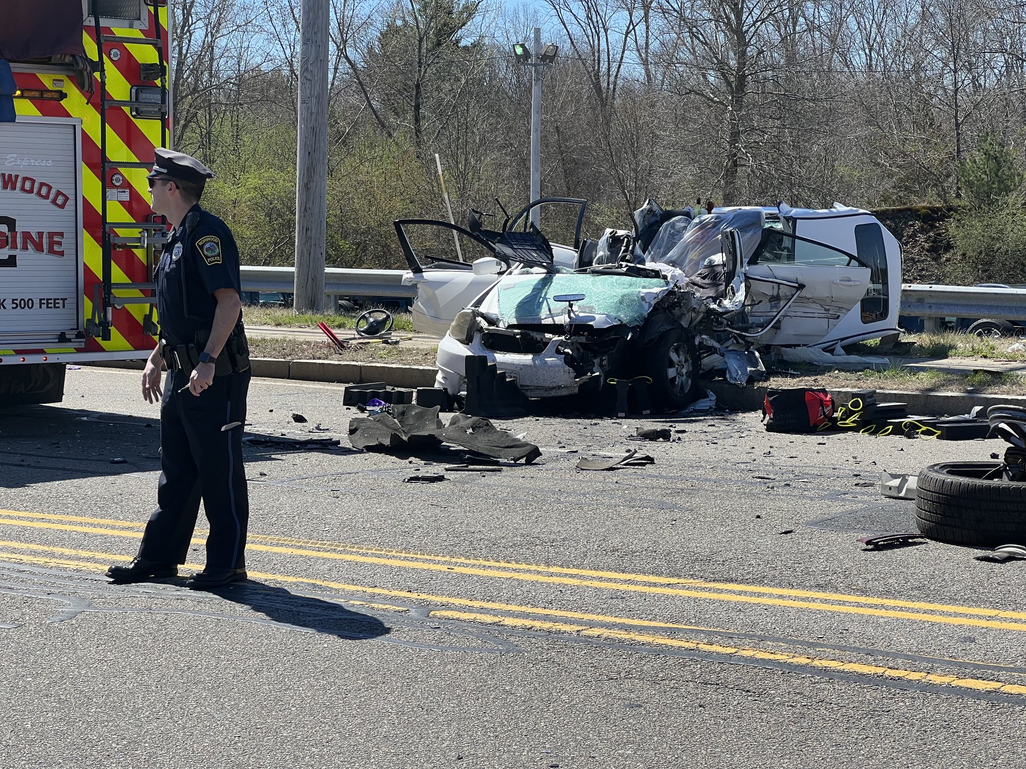 Collision Causes Traffic Disruptions on Norwood's Route