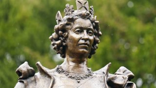 A statue of the late Queen Elizabeth II