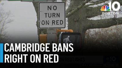 Cambridge bans right turns at red lights