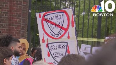 Harvard protest temporarily shuts down Harvard Square in Cambridge