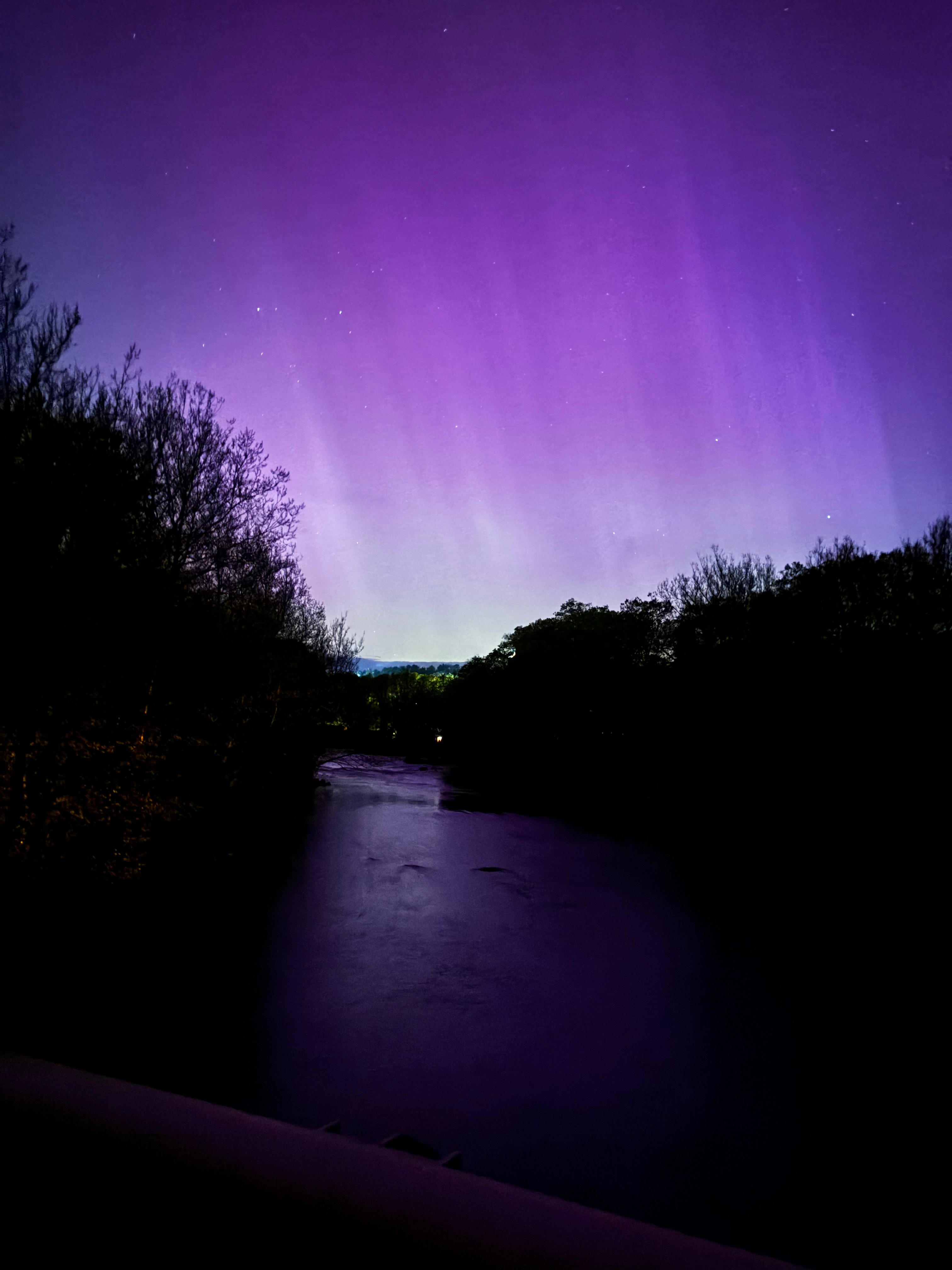 Northern lights above the Farmington river