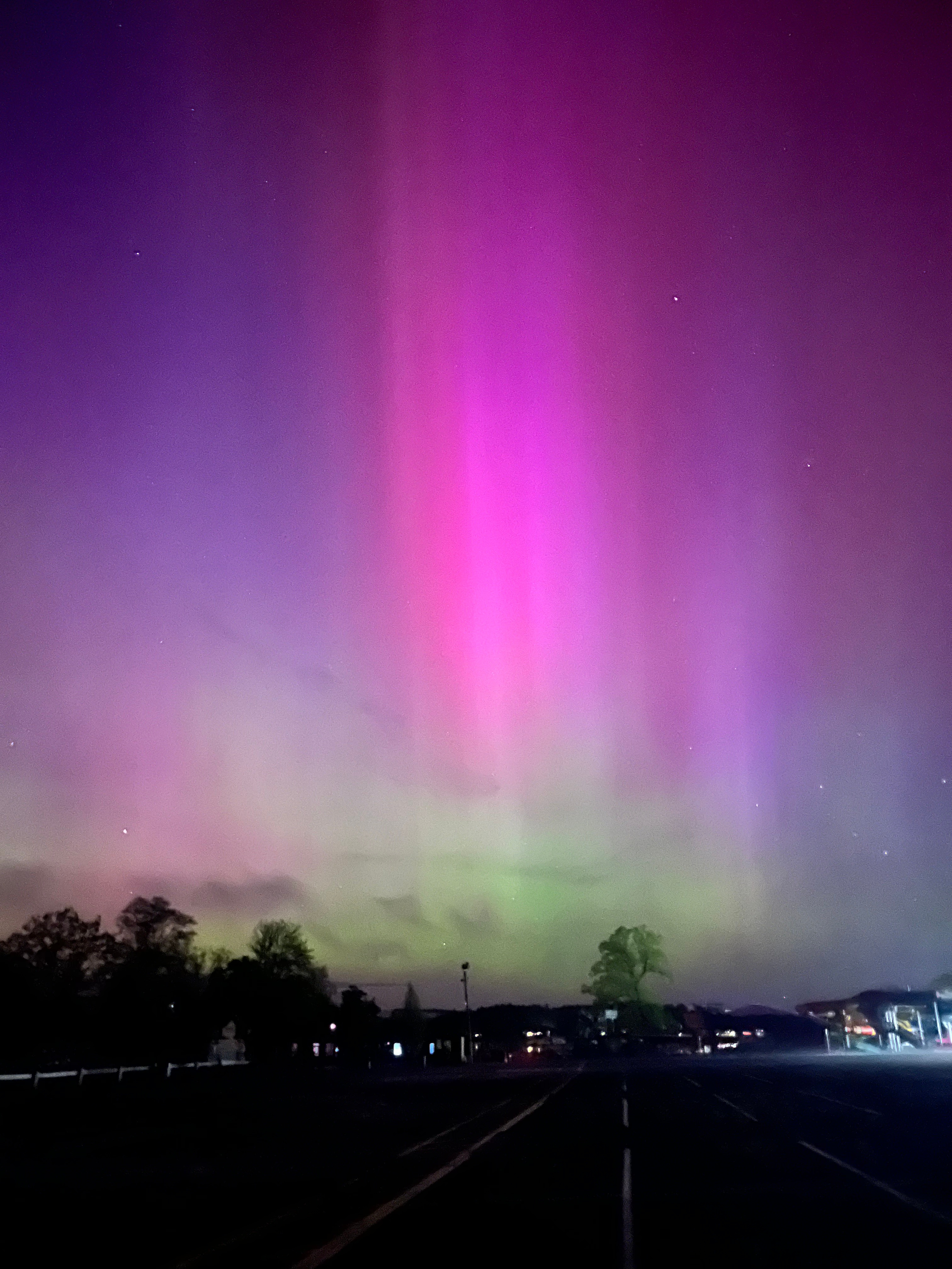 Beautiful Aurora Borealis phenomenon in Middlebury,CT