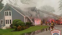 Home in Duxbury catches fire after lightning strike