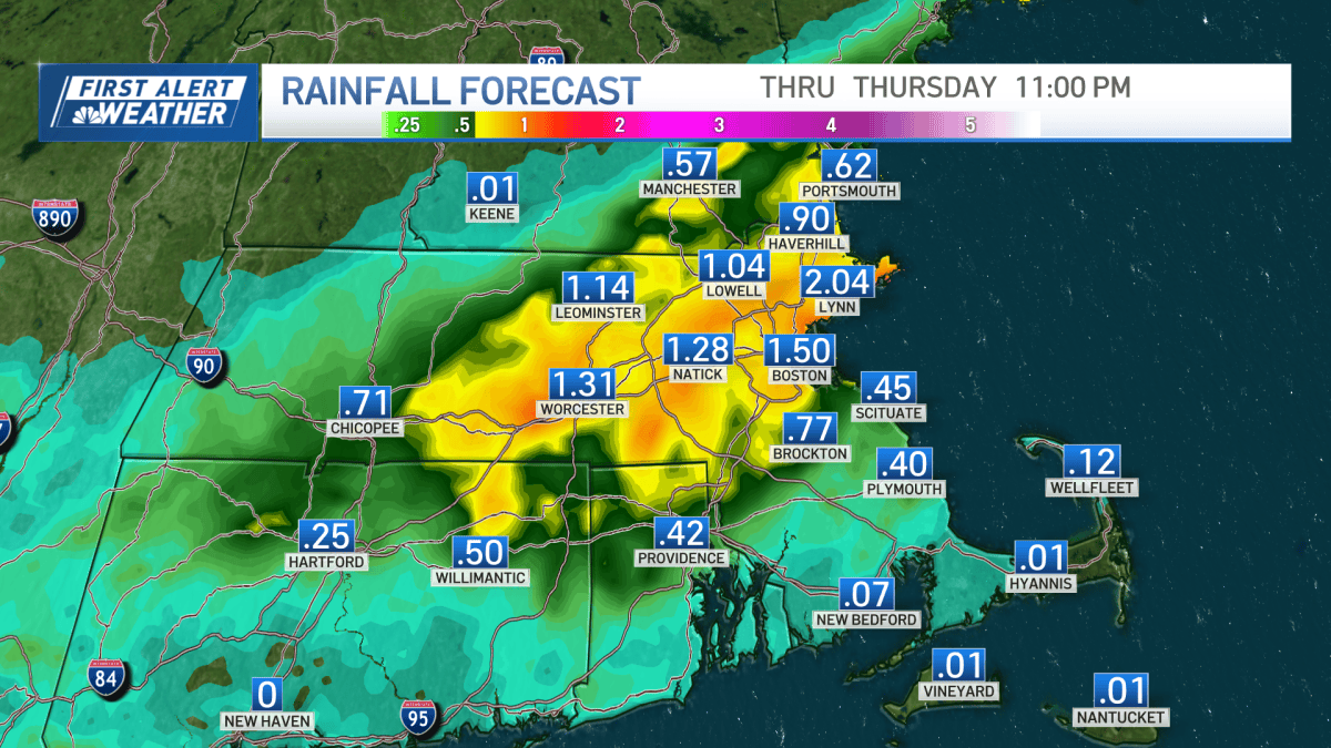 Boston weather: heavy rain impacting morning commute – NBC Boston